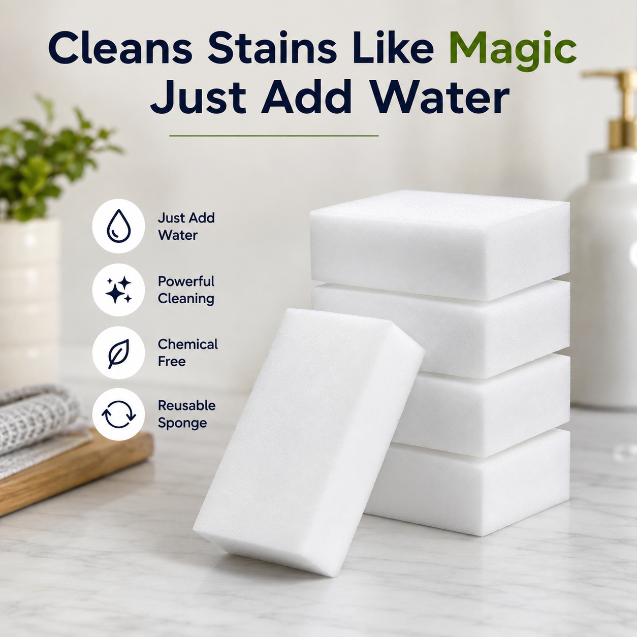 Rapid Magic Eraser™ | Multi-Surface Cleaning Sponge – Just Add Water